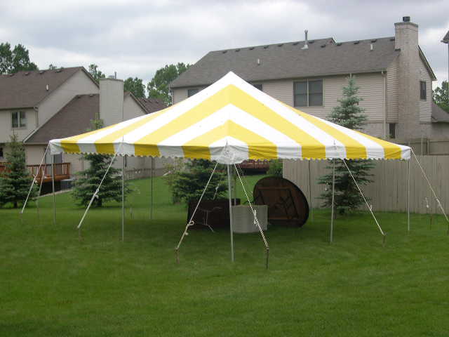 Rental store for 20w Striped  20x20- Yellow White in Ann Arbor MI