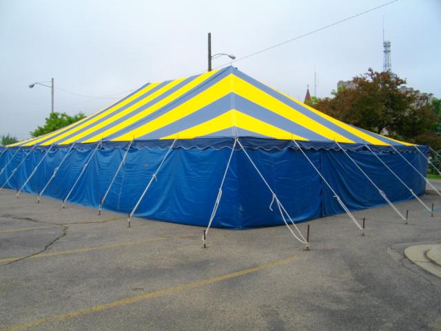 Rental store for 40w Striped- Blue Yellow 40x80 Canopy in Ann Arbor MI